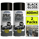 2X Car Pride Matt Black Car Spray 400ml Spray Paint